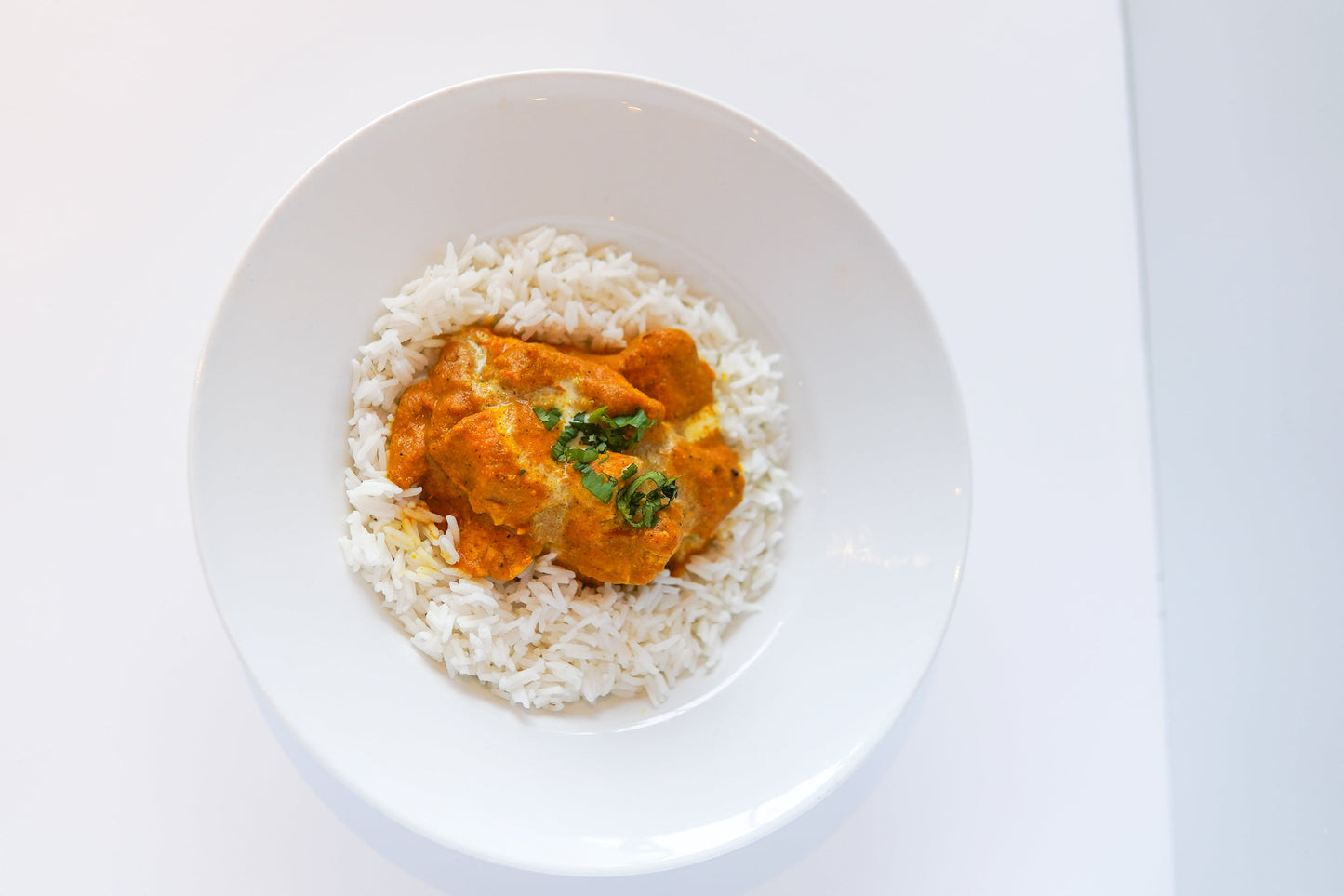 Butter Chicken with Basmati Rice.