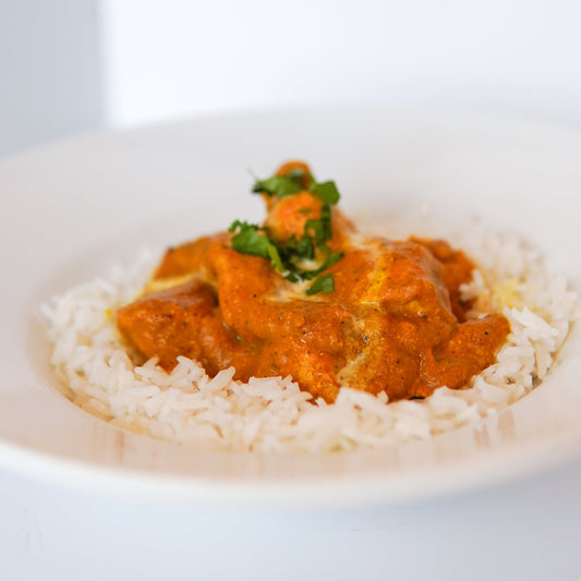 Butter Chicken with Basmati Rice.