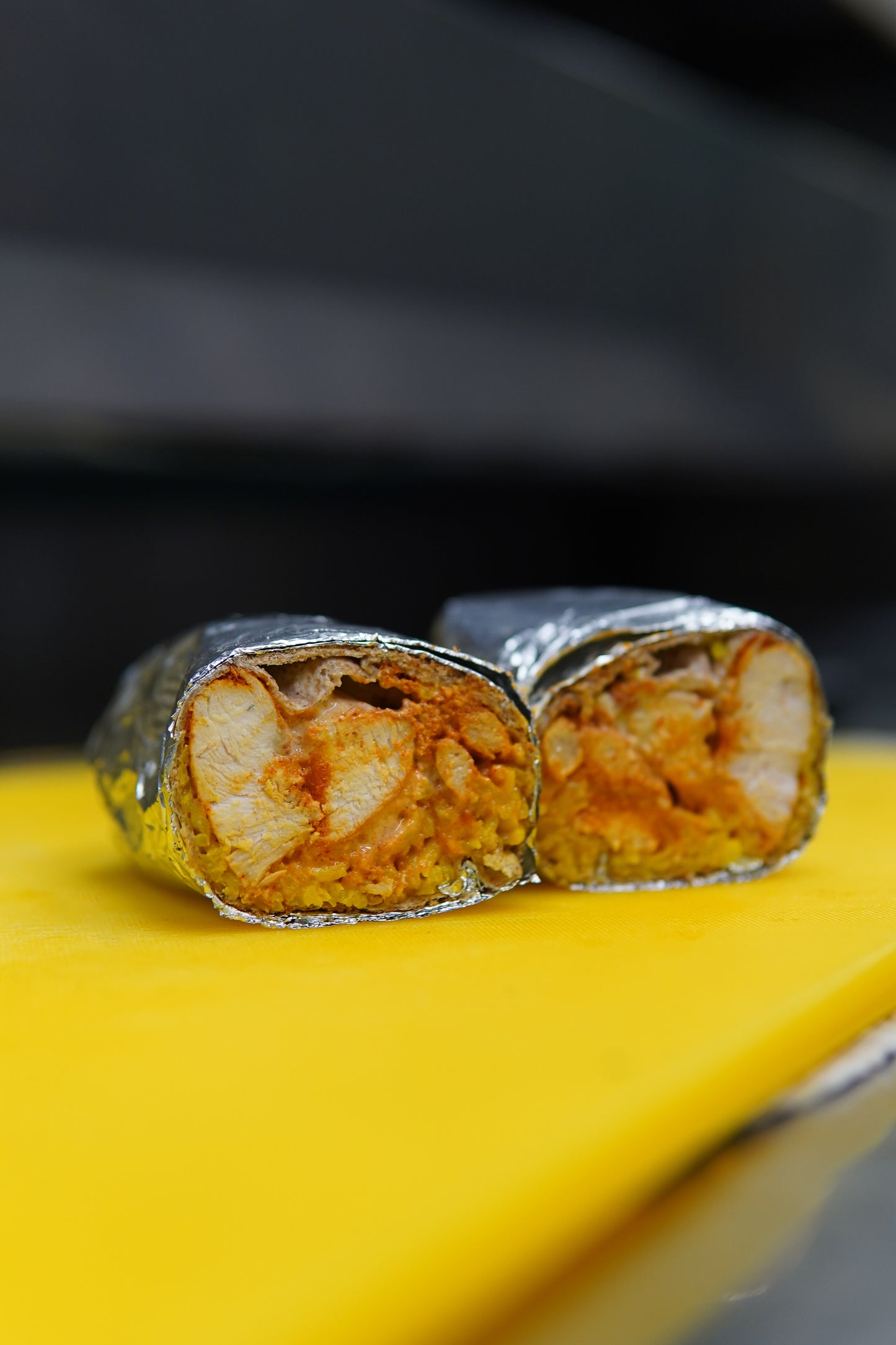 Chicken Tikka Burrito with a Zesty Sour Cream Dip