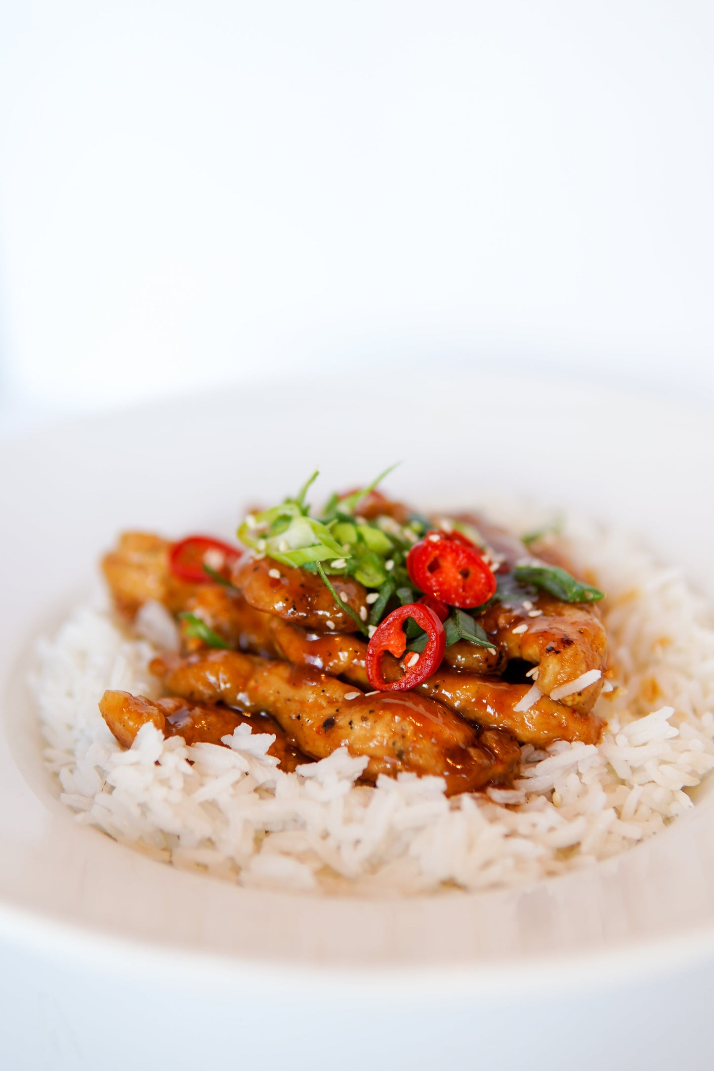 Korean Chicken with Basmati Rice.