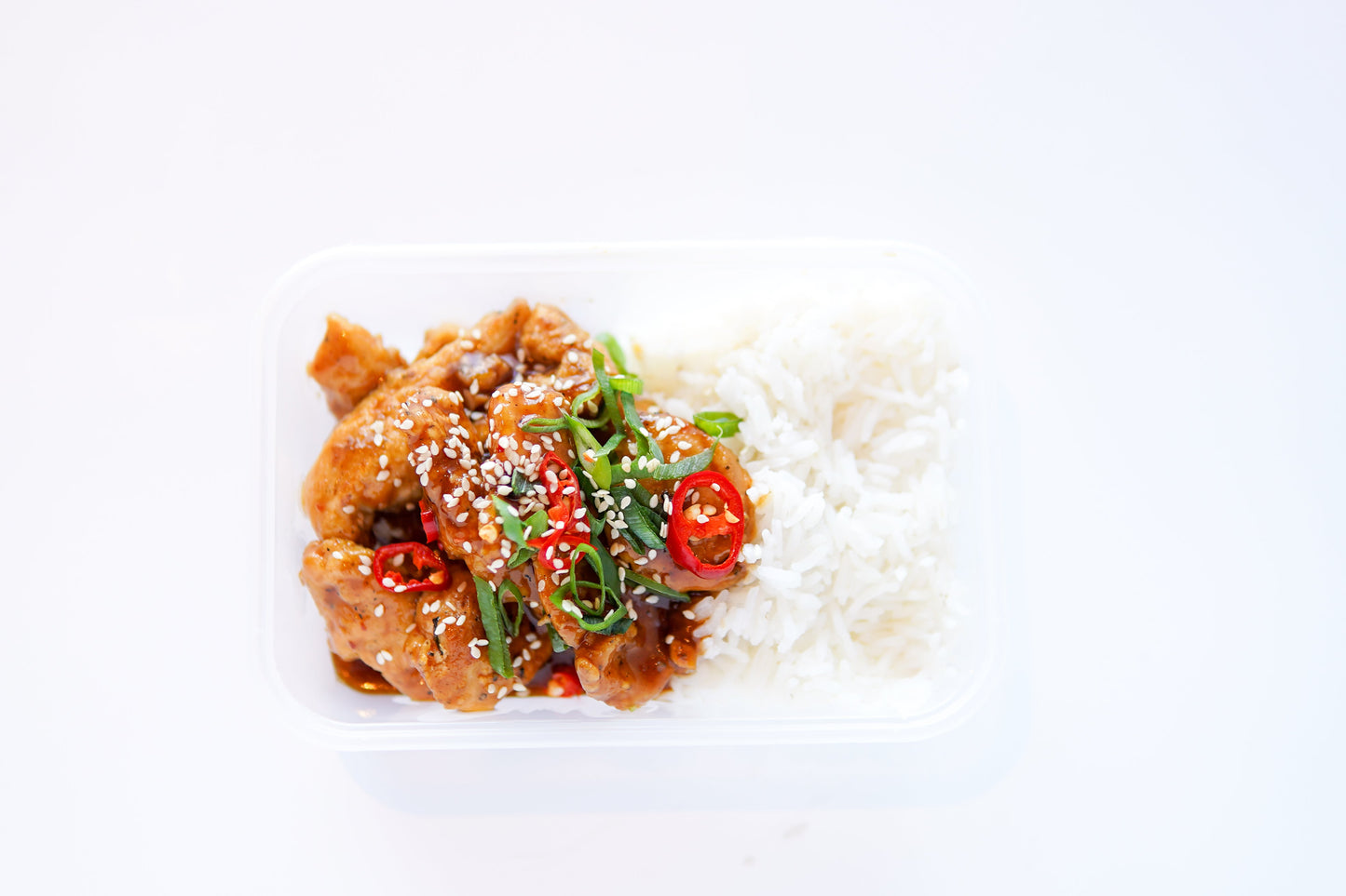 Korean Chicken with Basmati Rice.