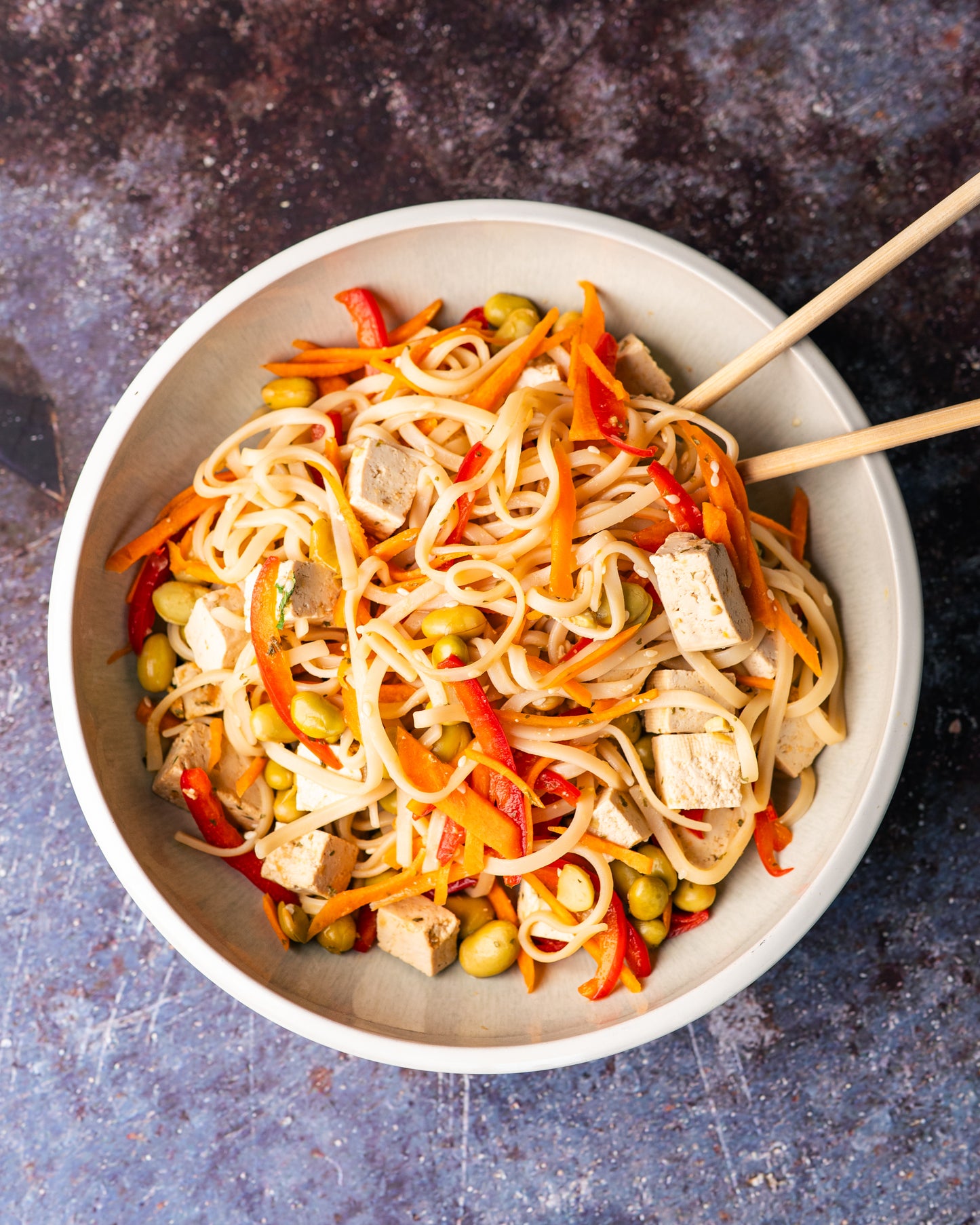Asian Tofu Noodle Bowl