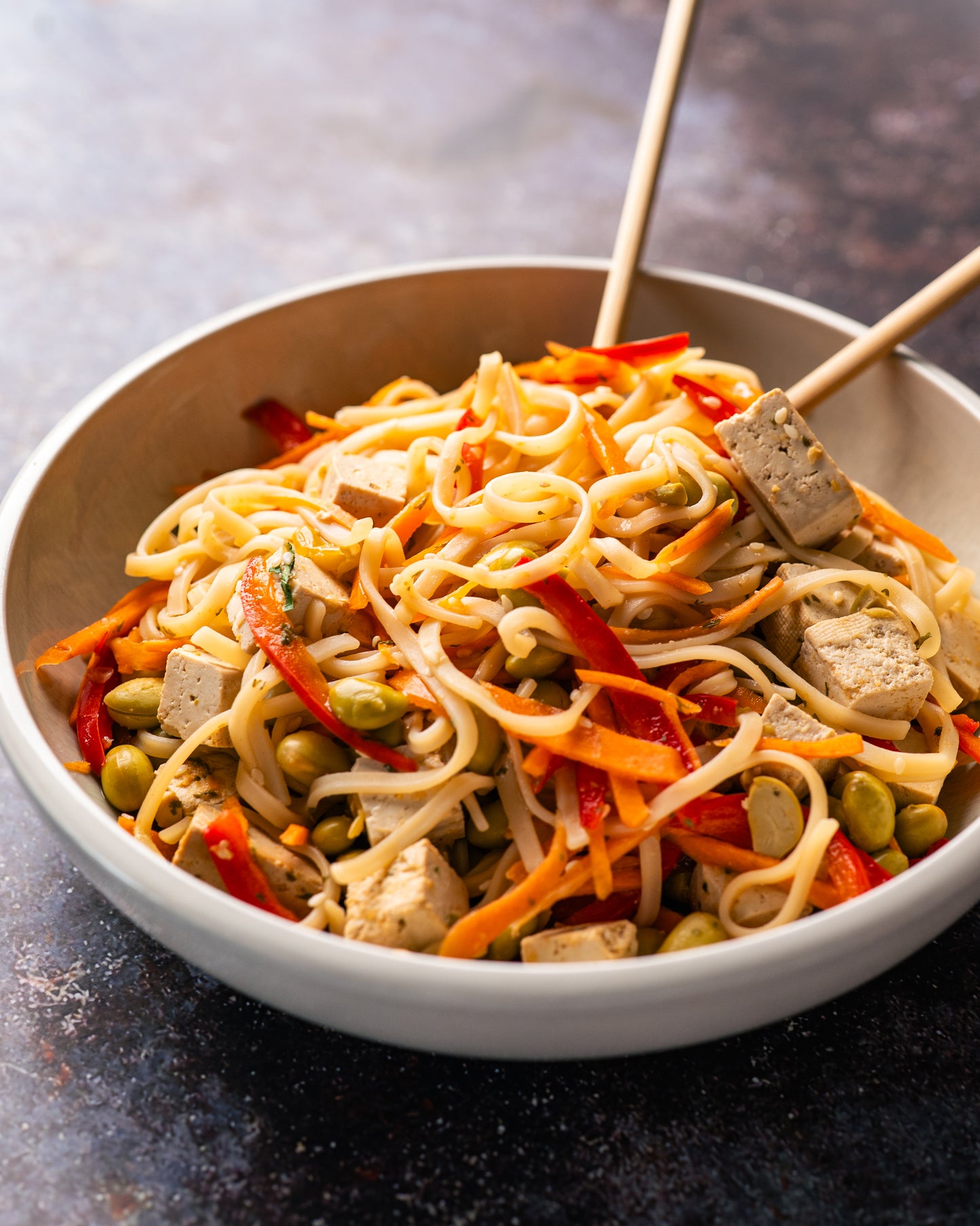 Asian Tofu Noodle Bowl