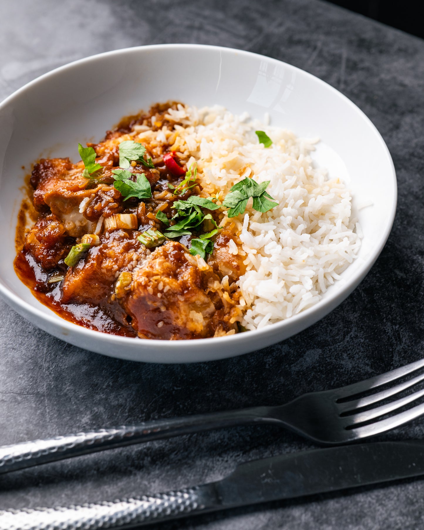 Korean Chicken with Basmati Rice